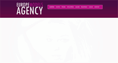 Desktop Screenshot of europemodelsagency.com